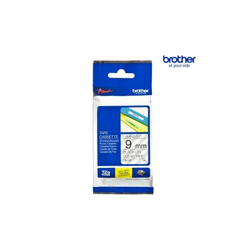 Cinta compatible Brother TZe121 3/8" (9mm) negra sobre transparente, ideal para etiquetar y organizar