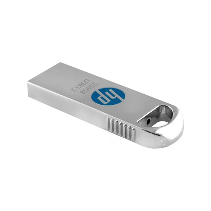 Memoria USB 256GB HP 306W de metal plateado - alta velocidad y diseño elegante