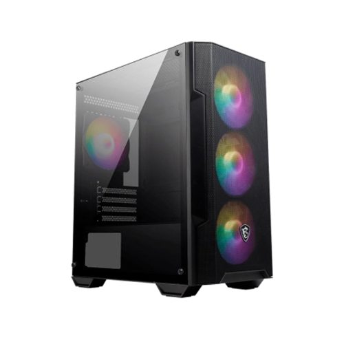 MSI Mag Forge M100A - Case Micro ATX con Fuente de 600W, Diseño Compacto y Elegante
