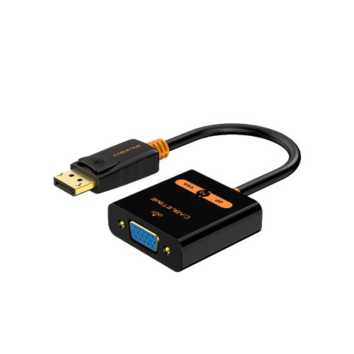 Adaptador DP a VGA CABLETIME CP25B - 1080p 30Hz, Conexión Estable, Ideal para Proyector y Monitor
