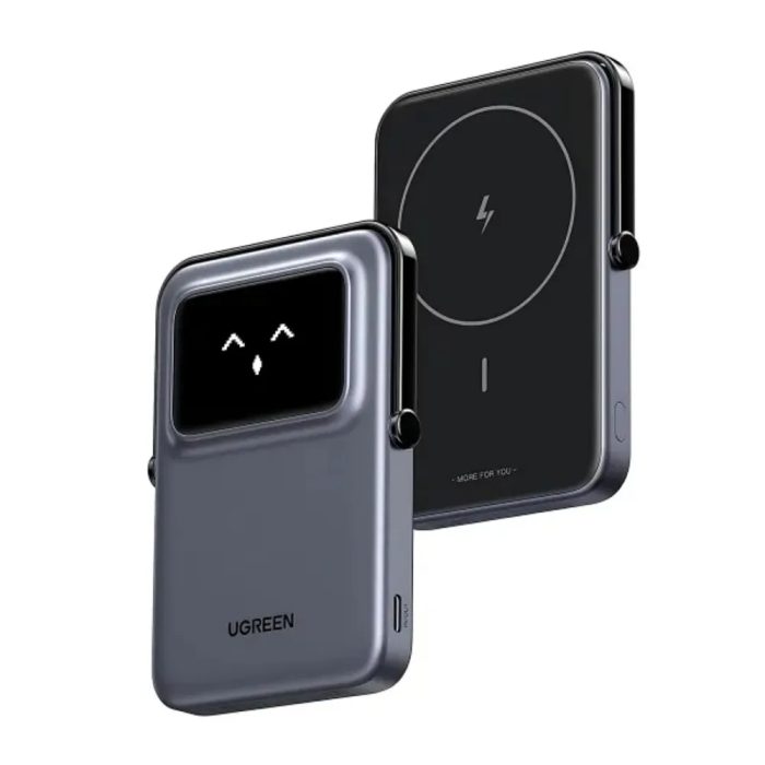 UGREEN Power Bank 5000mAh Magnético 20W - Cargador Inalámbrico Robot Verde