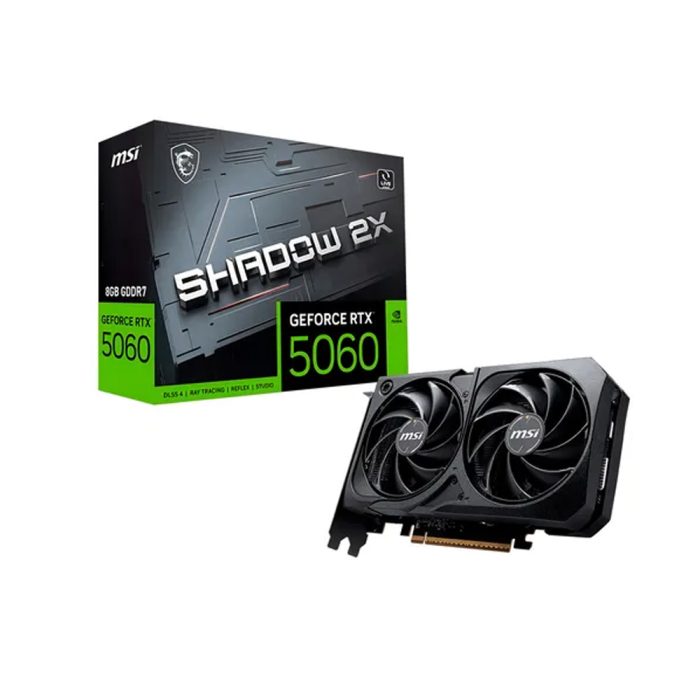 Tarjeta de Video MSI RTX 5060 - 8GB GDDR7, HDMI, PCI-E, Rendimiento Superior en Juegos y Creatividad
