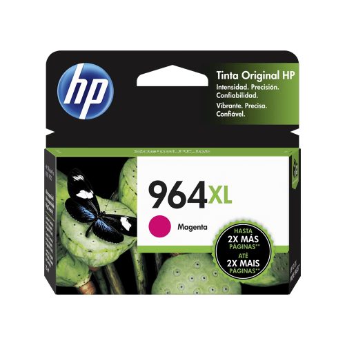 Tóner HP 964XL Magenta de alta capacidad, compatible con impresoras HP para colores vibrantes y nítidos.