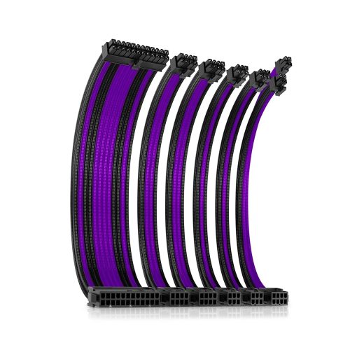 Antec Cable de Extensión para PSU en Negro y Púrpura - Kit Completo para Conexiones Eficientes