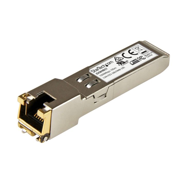 Transceptor HPE SFP Gigabit Ethernet 1000Base-SX Multi-modo para redes ópticas y de datos.