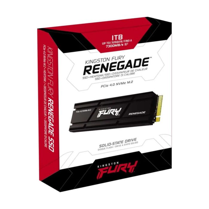 Kingston FURY Renegade SSD 1TB M.2 2280 NVMe 4.0 - Rápido y compatible con PC, laptops y PS5
