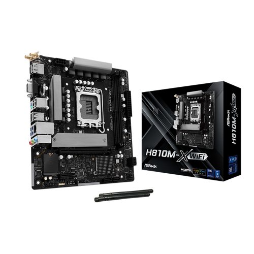 Placa Base ASRock H810M-X WiFi Micro ATX DDR5 - Rendimiento Avanzado y Conectividad Inalámbrica