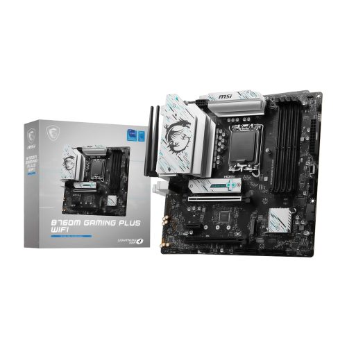Placa Base MSI B760M Gaming Plus WiFi | Micro ATX, Rendimiento Óptimo para Gamers