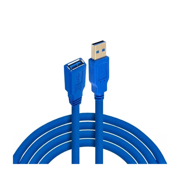 Cable USB 3.0 de extensión 5m DELCOM en color azul - Alta velocidad y durabilidad