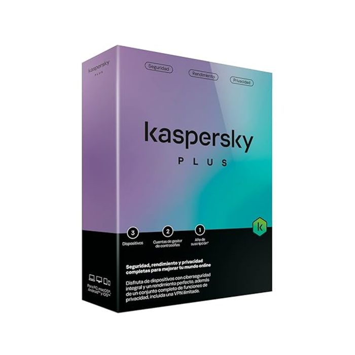 Antivirus Kaspersky Plus para 3 PCs - Protección Avanzada y Soporte Tecnológico