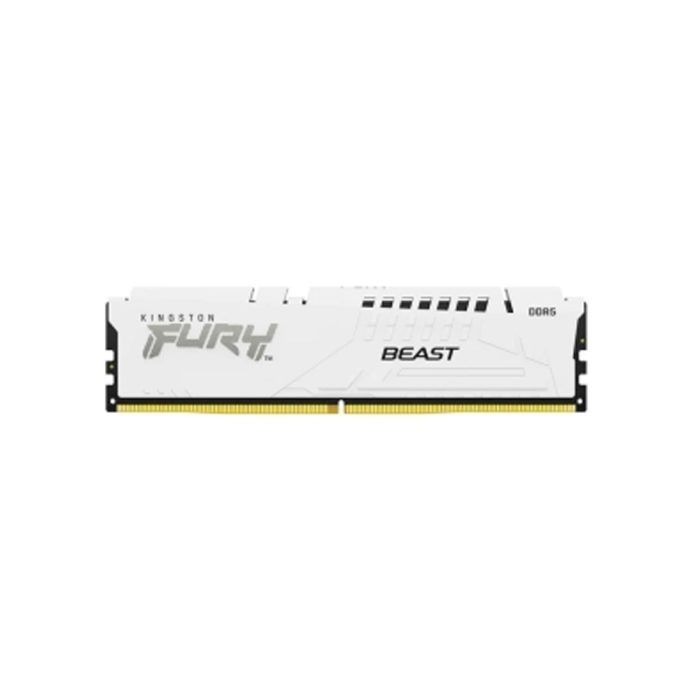 Memoria RAM Kingston FURY Beast 16GB DDR5 6000MHz CL36 para Gaming | Blanco, Alta Velocidad y Rendimiento