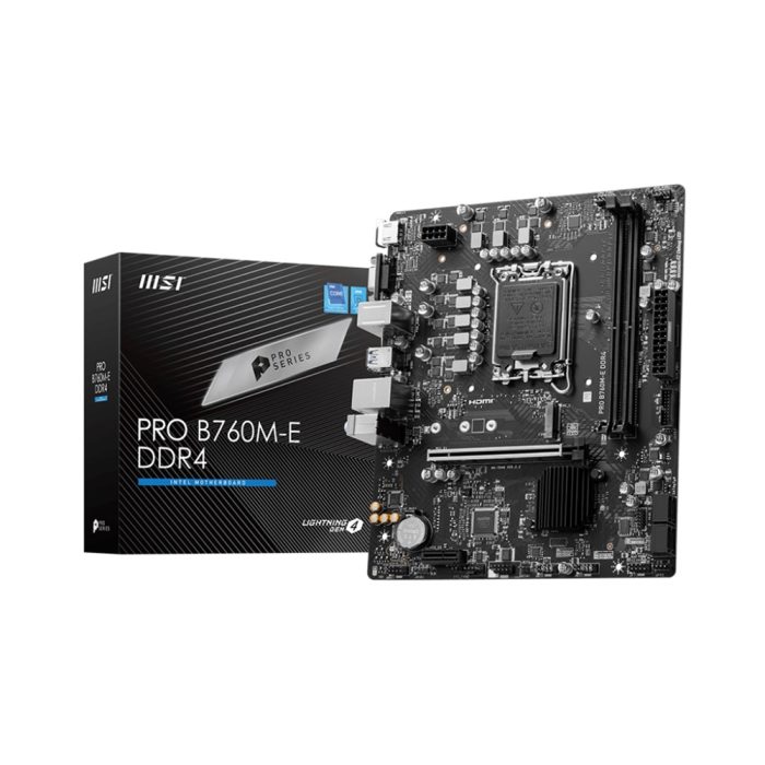 Placa Base MSI PRO B760M-E DDR4 Micro-ATX LGA1700 - Compatible con Intel 12ª y 13ª Gen
