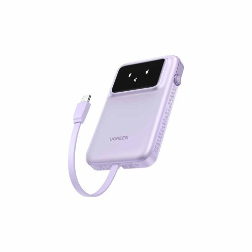 UGREEN Power Bank 10000mAh con Carga Rápida 30W y Conexión USB-C - Color Púrpura