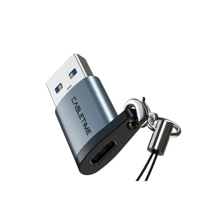Adaptador USB-A a USB-C CABLETIME CP73G, 5Gbps, rápido y compatible con todos tus dispositivos