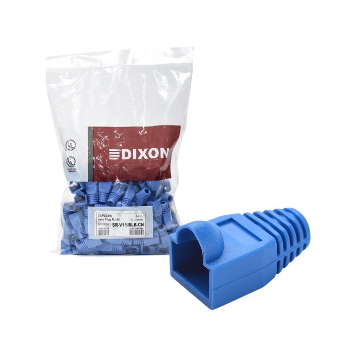 Capucha Cerrada Dixon RJ-45 para Conector - Protección Eficaz y Práctica (Pack de 100)
