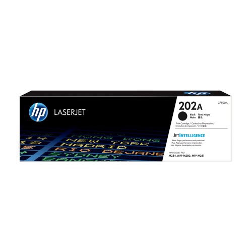 Cartucho de Tóner Original HP 202A Negro - 1400 Páginas, Alta Calidad de Impresión, Compatible con HP