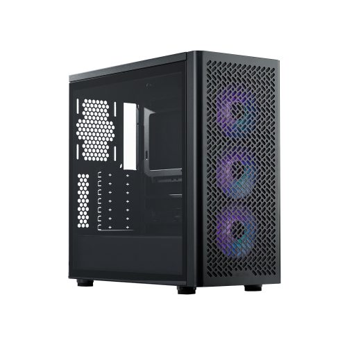 Case Mid Tower Cooler Master Elite 502 Black - Diseño elegante, gran ventilación y espacio optimizado