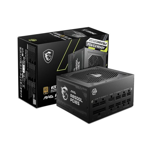 Fuente de Alimentación MSI MAG A850GL ATX 80 PLUS Gold - 850W, Alta Eficiencia, Conectividad PCIE5
