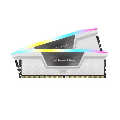 Memoria RAM Corsair Vengeance DDR5 32GB (2x16) 6000MHz RGB Blanca para Gaming y PC de Alto Rendimiento