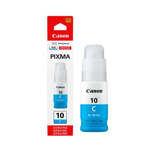 Tinta Cian Canon GI-10C de Alta Capacidad para Impresoras - Colores Vibrantes y Duraderos
