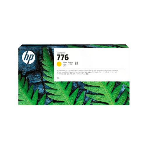 Tinta HP 1LT Amarilla 776 - Compatible y Alta Capacidad para Impresoras HP, Ideal para Profesionales