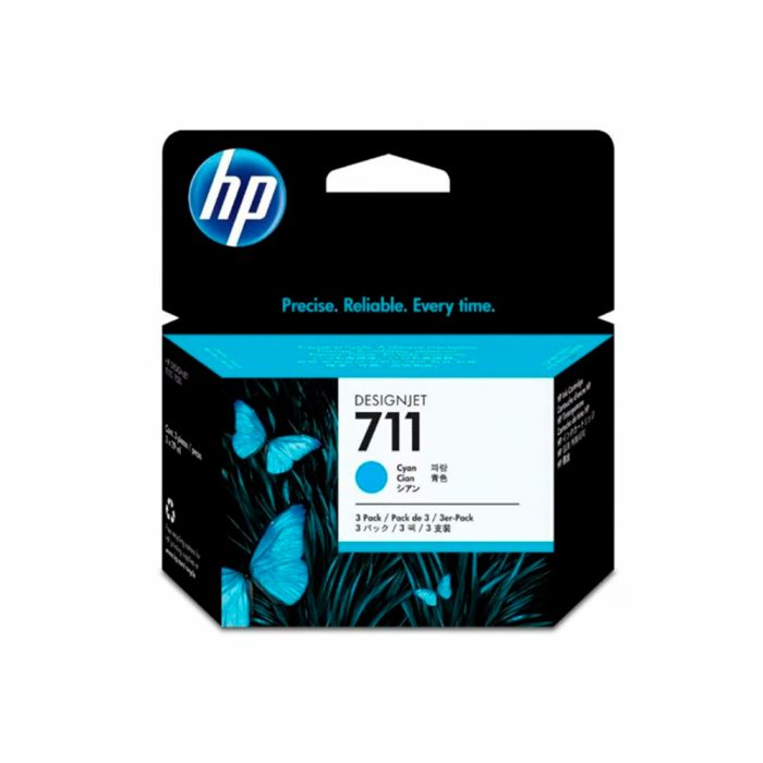 Tinta HP CZ134A (711) Cyan 3 Pack - 29 ml para Impresoras, Color Vibrante y Alta Calidad de Impresión
