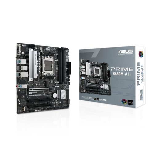 Placa Base ASUS AM5 PRIME B650M-A II Micro ATX para Procesadores AMD, Alta Conectividad y Rendimiento