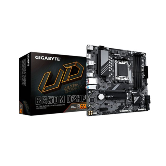 Placa Base Gigabyte B650M-D3HP AM5, 192GB, 7600MHz, Conexiones DP y HDMI, Compacta  Micro ATX
