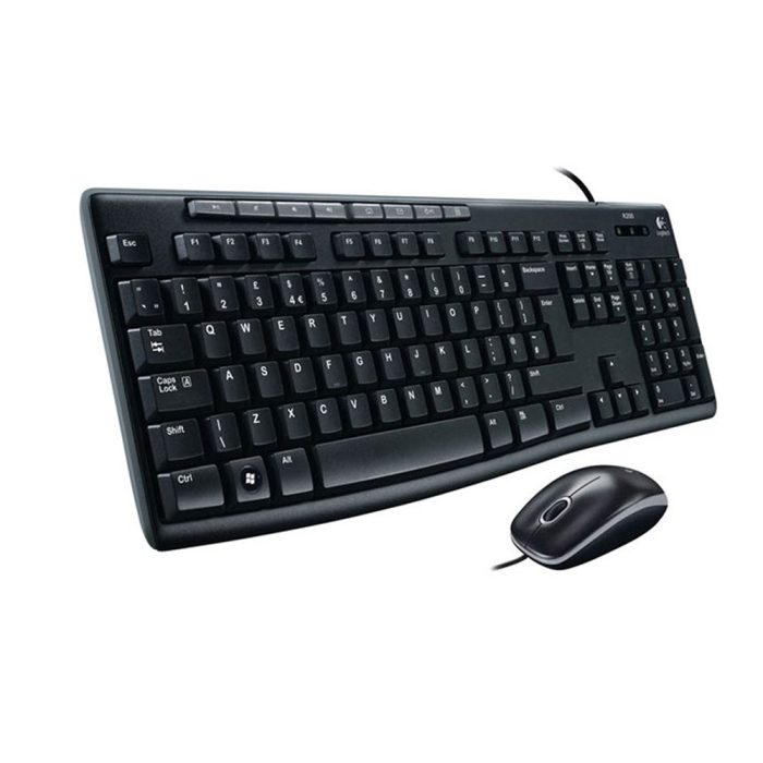 Kit teclado y mouse Logitech MK200, USB, color negro, para comodidad y precisión en tu escritorio