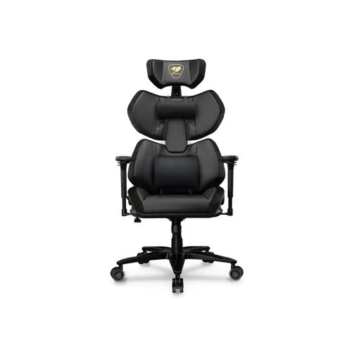 Silla Gaming Cougar Terminator Elite Gold - Ergonomía, Estilo Premium y Soporte Ajustable en Negro