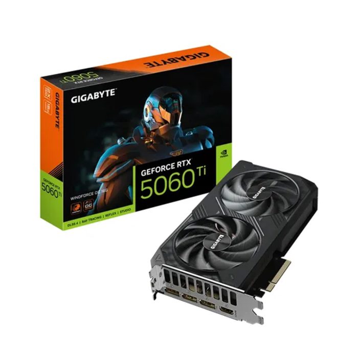 Tarjeta de Video GIGABYTE GeForce RTX 5060 WINDFORCE OC 8GB GDDR7 - Rendimiento Superior PCIe 5.0