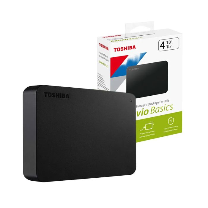 Disco Duro Externo Toshiba Canvio Ready 4TB Negro - Alta Velocidad USB 3.0 y Almacenamiento Ampliado
