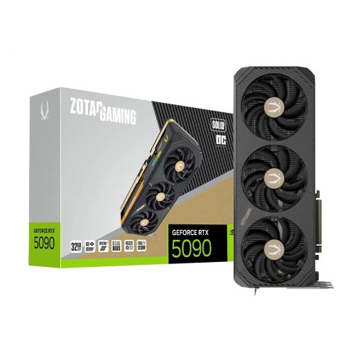 GeForce Zotac RTX 5090 32GB Solid OC - Tarjeta Gráfica de Alto Rendimiento para Gaming y Creatividad
