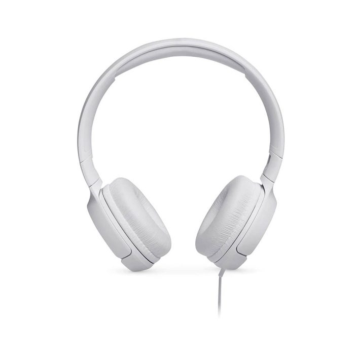 Auriculares JBL TUNE 500 con diadema y micro, cableados, conectores de 3,5 mm, color blanco