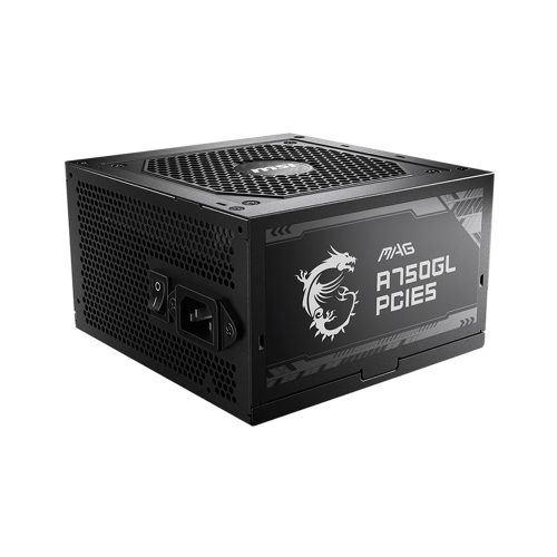 Fuente de Alimentación MSI MAG A750GL ATX12V 3.0, 750W, 80 PLUS Gold, Eficiente y Potente, 100-240 V