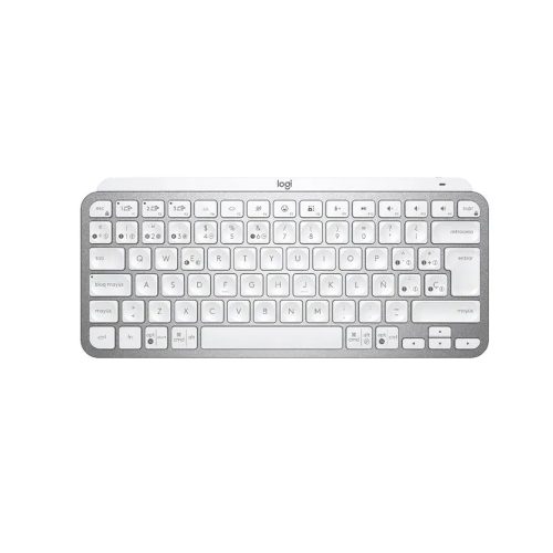 Teclado Logitech MX Keys Mini Bluetooth Iluminado - Pale Grey, Multi-Dispositivo y Compacto