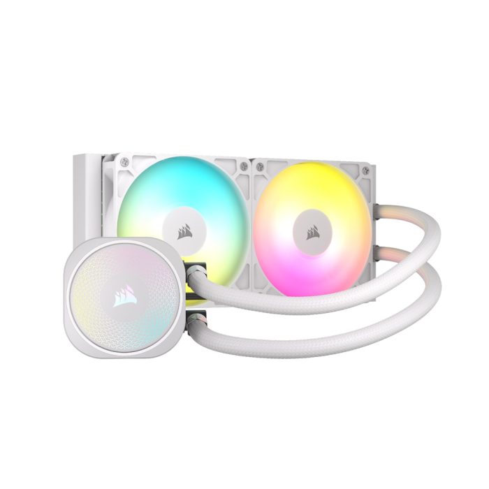 Corsair NAUTILUS 240 RS - Refrigeración líquida CPU ARGB, 120mm, 2100rpm, Compatible Intel LGA-1700/AMD AM5/AM4, Blanco