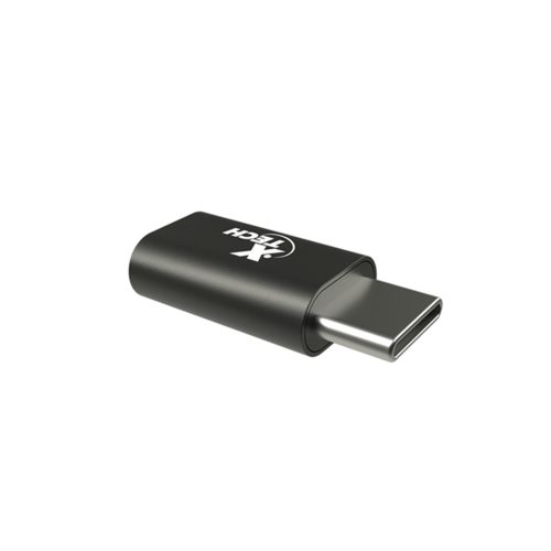 Adaptador USB Xtech Type C a Micro-USB Tipo B, negro - Conectividad rápida y versátil