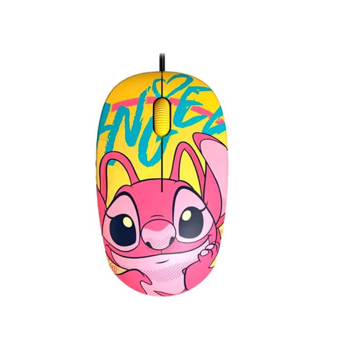 Mouse Xtech XTM-D406ST-YL USB Con Cable Disney Stitch Amarillo - Diseño Divertido y Preciso