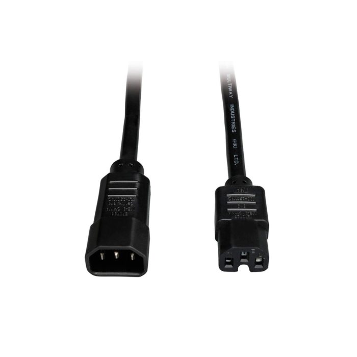 Cable de Poder Tripp-Lite P018-006 C14 a C15 15A 1.83m Negro para Conexiones Seguras y Duraderas