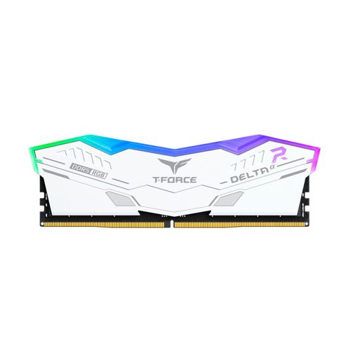 Memoria RAM TEAMGROUP T-FORCE DELTAα RGB DDR5 de 16GB, 6000MHz, CL38, Blanco - Rendimiento Superior