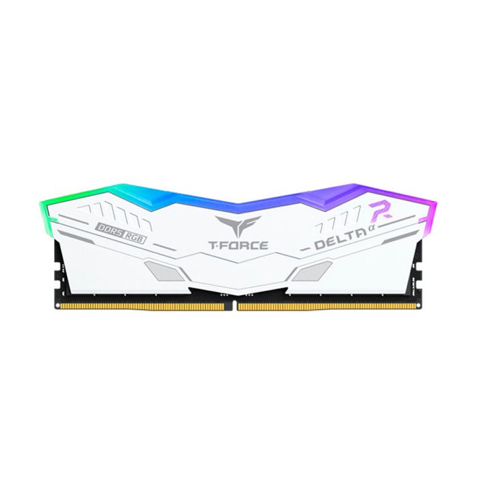 Memoria RAM TEAMGROUP T-FORCE DELTAα RGB DDR5 de 16GB, 6000MHz, CL38, Blanco - Rendimiento Superior
