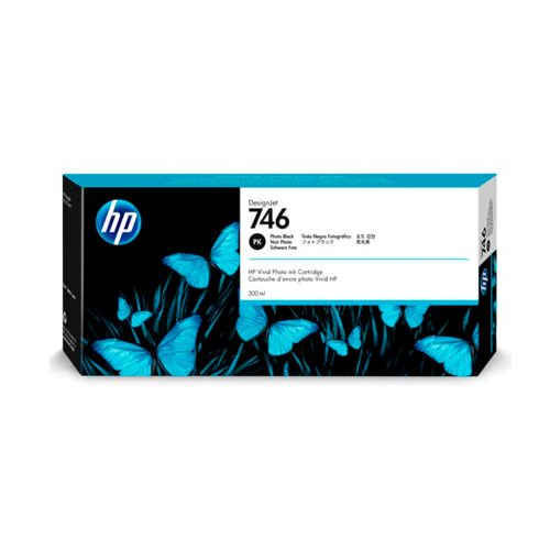Tinta HP P2V82A 746 Photo Black 300ml para impresoras Z6 y Z9 - Impresión profesional de alta calidad