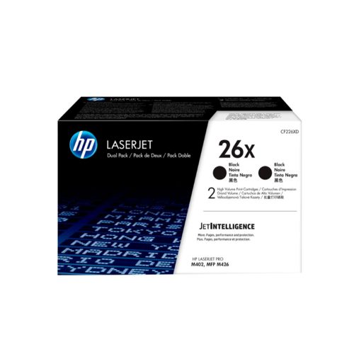 Toner HP CF226XD (26X) DUAL PACK: Alta Calidad de Impresión, Rendimiento Eficiente para Impresoras Laser