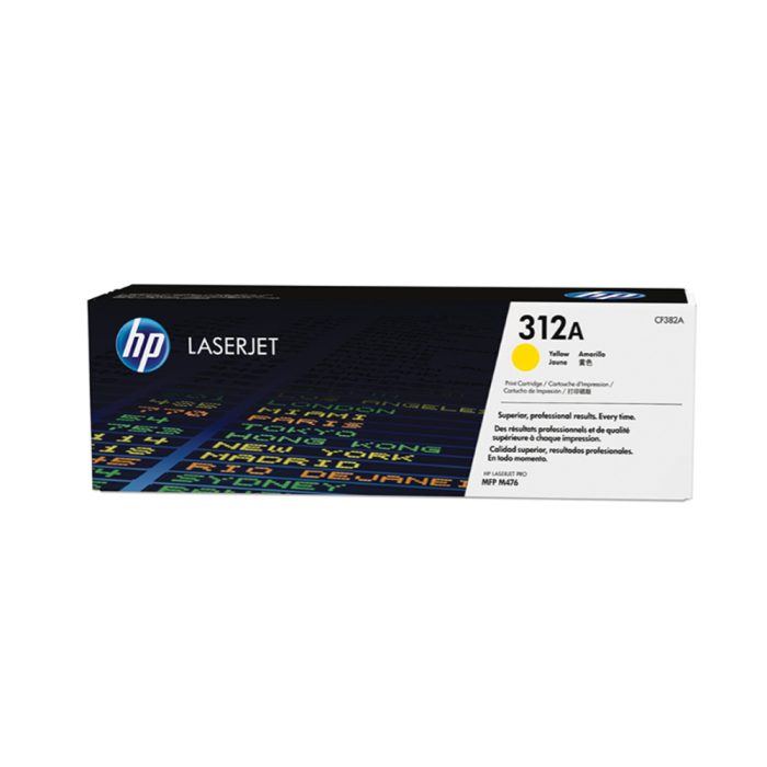 Tóner HP CF382A Amarillo 2.7K para LaserJet M476 - Imprime con calidad y precisión