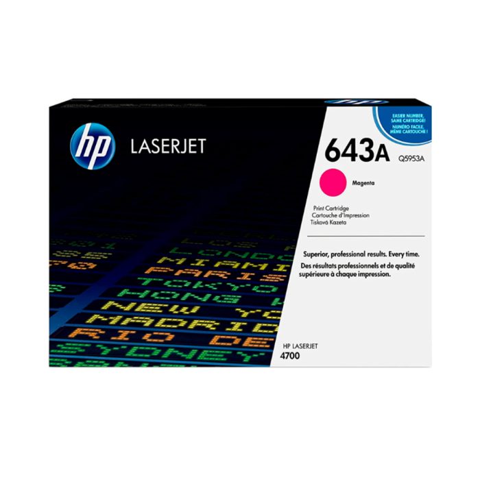 Tóner HP Q5953A 643A Magenta para LaserJet 4700 - Impresión de alta calidad y rendimiento superior