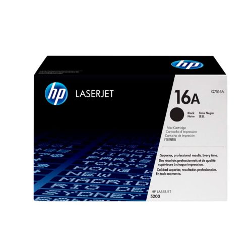 Tóner HP Q7516A Negro para LaserJet 5200 - Impresión de Alta Calidad y Alto Rendimiento