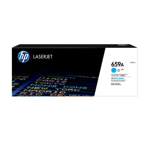 Tóner HP W2011A (659A) Cian para LaserJet M856 - 13,000 Páginas, Alta Capacidad y Calidad de Impresión
