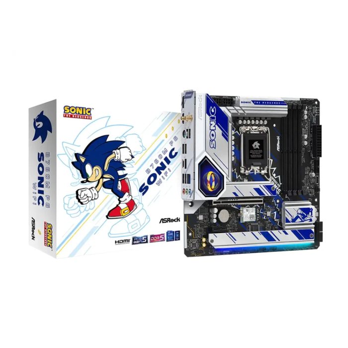 Placa Base ASRock B760M PG Sonic - mATX, WiFi 6E + Bluetooth, Compatible con Intel 1700