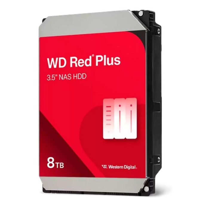 Disco Duro Western Digital Red Plus NAS 8TB SATA 6Gb/s 3.5" 256MB Caché - Ideal para Almacenamiento en Red